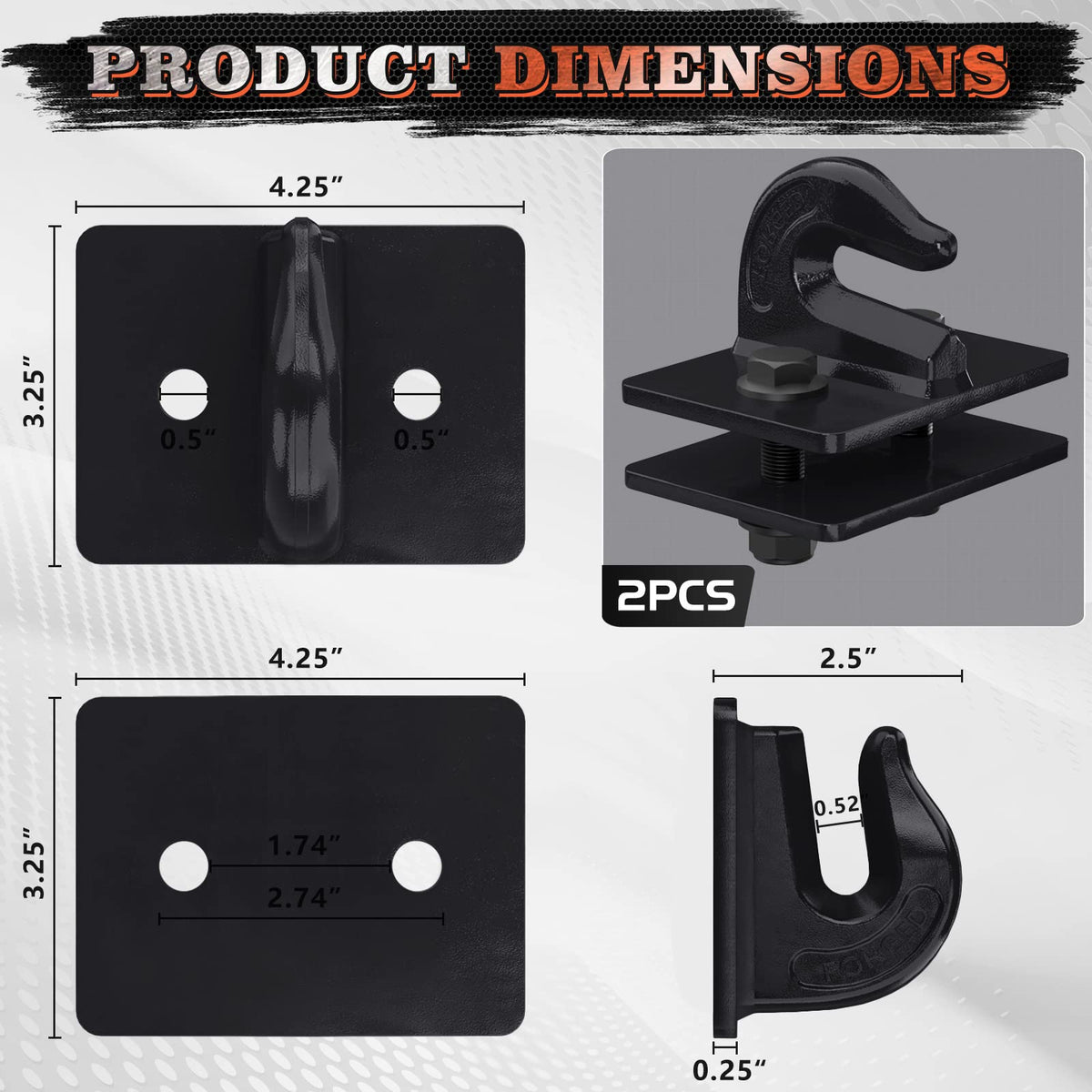 AMBULL close-up forged steel hook detail highlighting rugged construction and wear resistance benefit