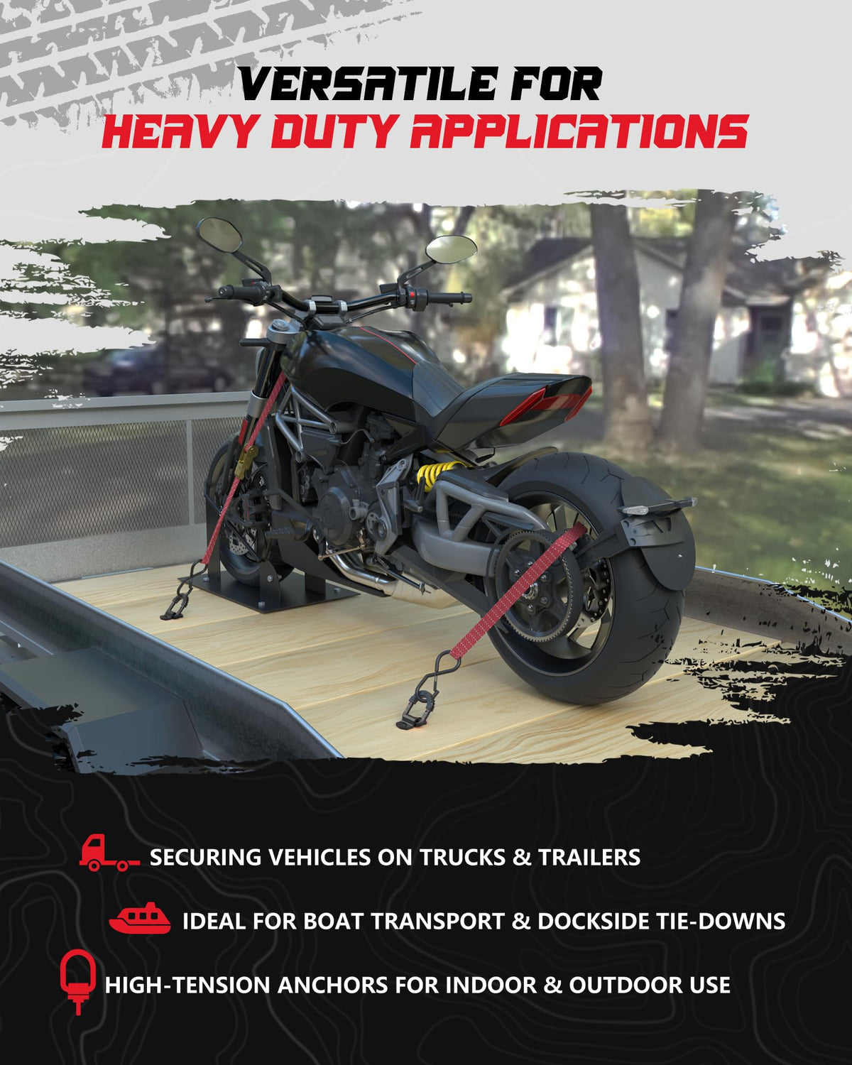 AMBULL installed on trailer securing cargo to demonstrate real-world use