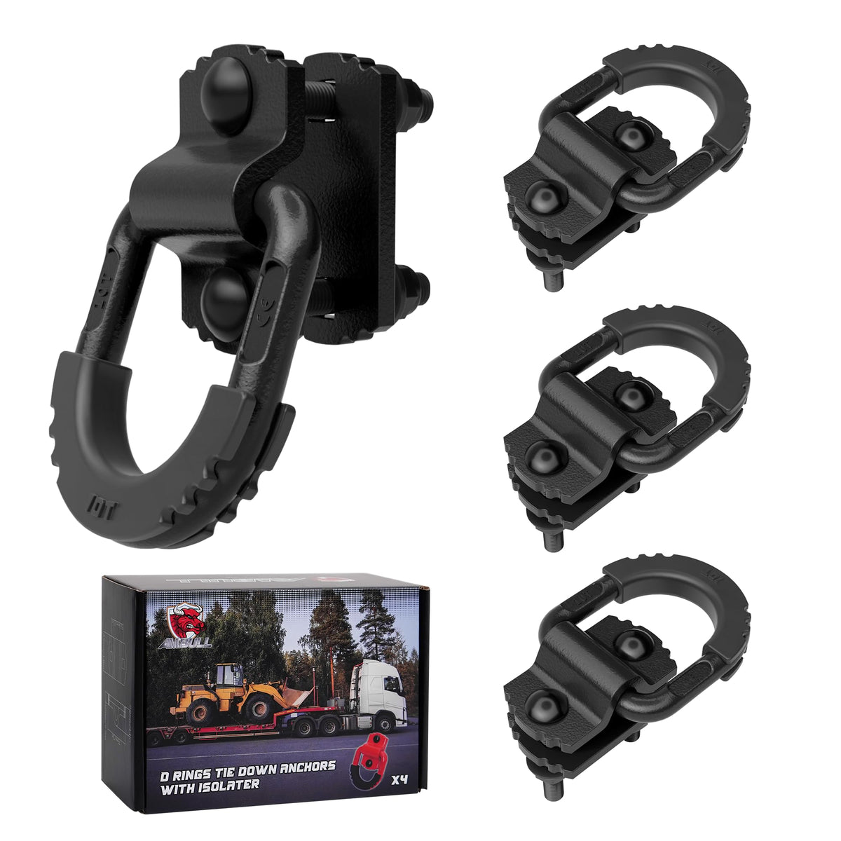 AMBULL anchor next to hand for scale highlighting compact, heavy-duty size