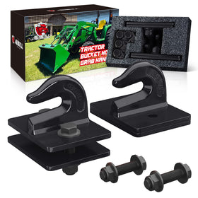 AMBULL front view of two bolt-on grab hooks showing durable finish and compact profile for secure anchoring