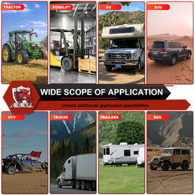 AMBULL lifestyle on a worksite towing a trailer, built for heavy-duty applications