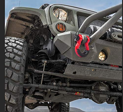 AMBULL shackle connected to winch line during recovery showing reliable performance