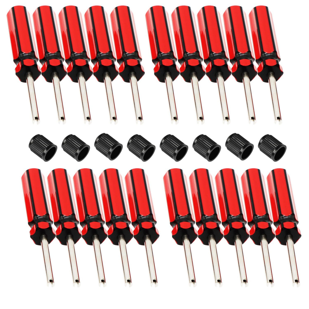 Amcarker front packaging showing full 20-piece kit and 8 dust caps for fast servicing