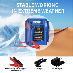 Amcelooy product label and specs closeup highlighting capacity and safety features
