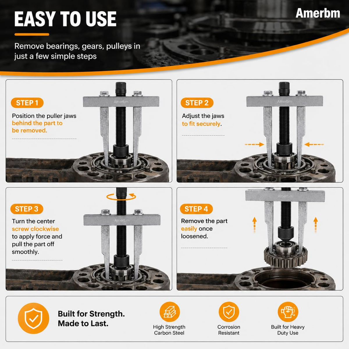 Amerbm tool in garage setting suggesting professional workshop use