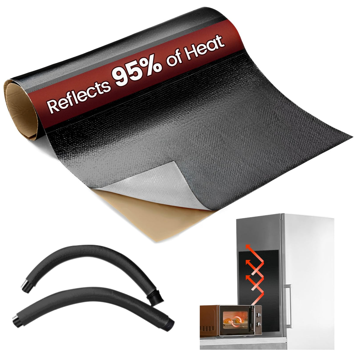 Amerbro front packaging showing full 12x40 heat shield and sizing benefit