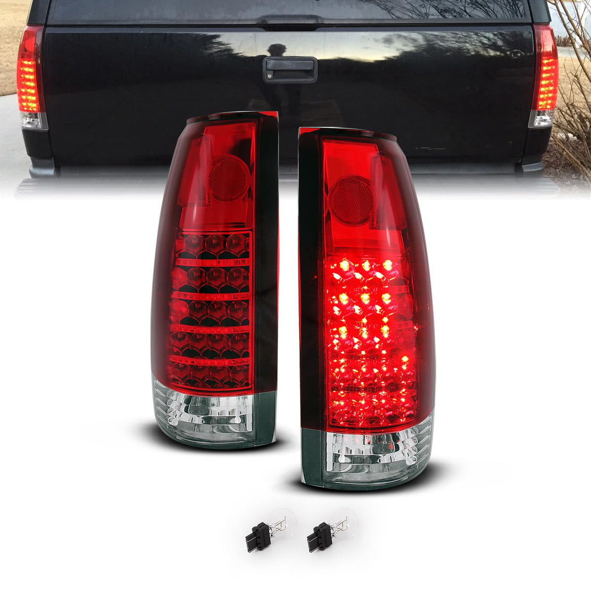 AmeriLite close-up of crystal-red lens clarity highlighting even light distribution