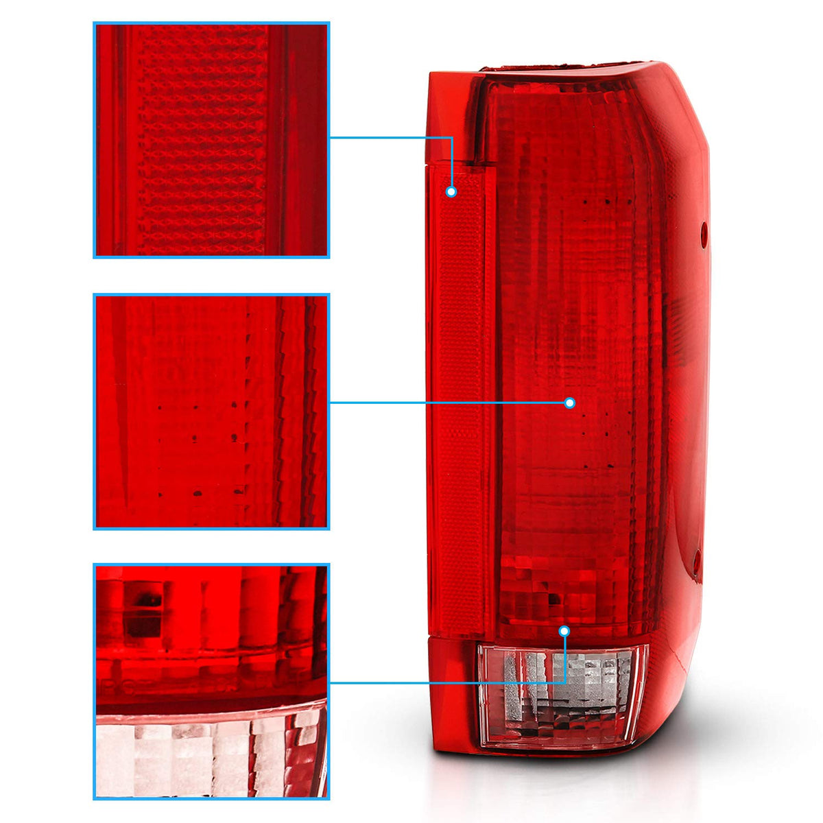 AmeriLite tail light installed on 1989 Ford F150 showing perfect alignment