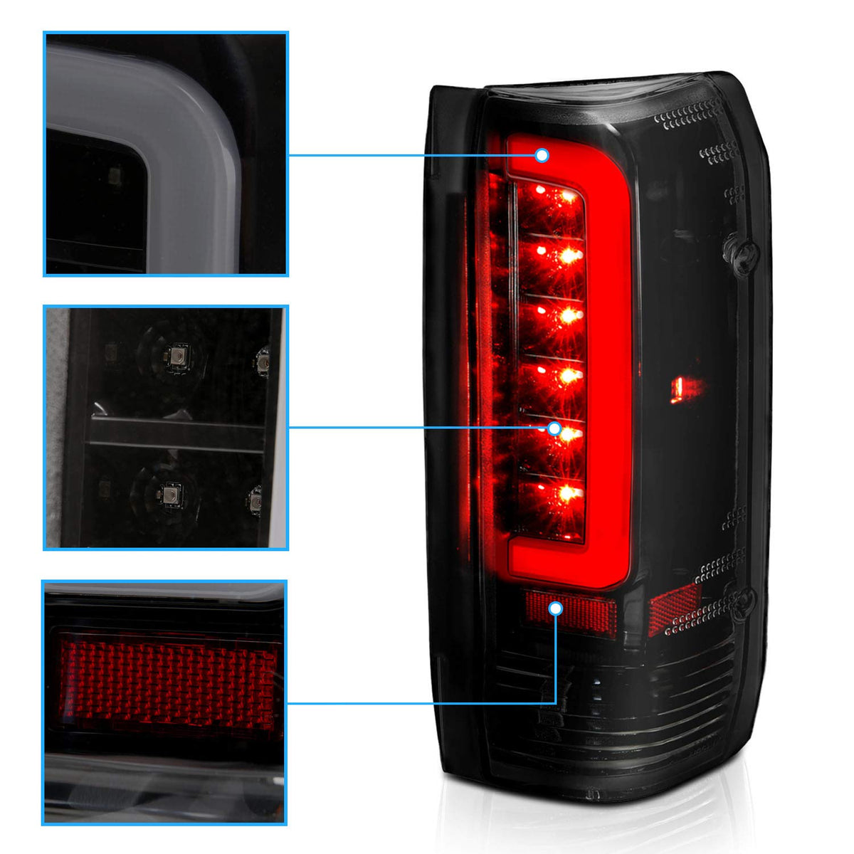 AmeriLite rear housing and connectors showing OEM-style plug benefit