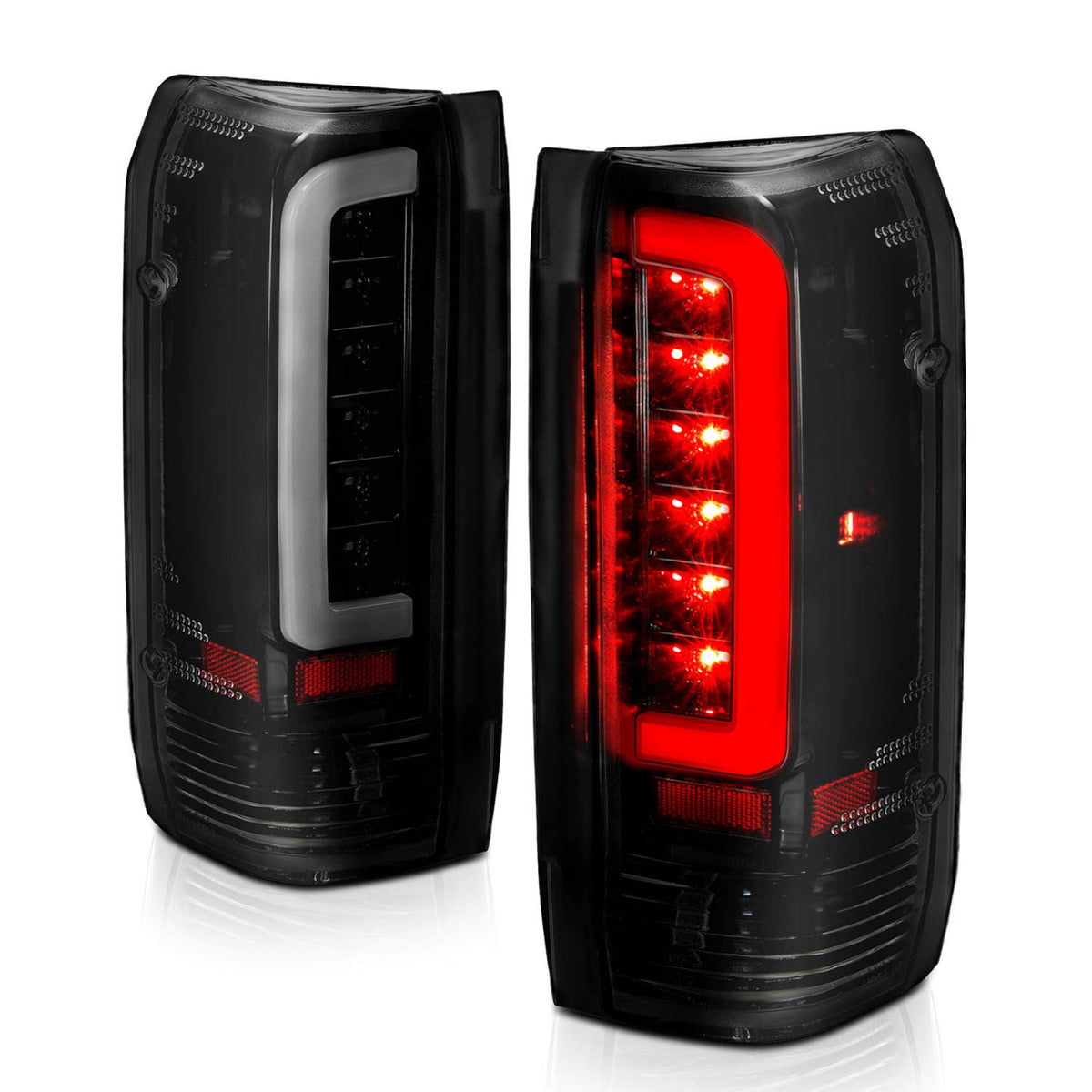 AmeriLite side profile of tail light displaying sleek dark smoke styling
