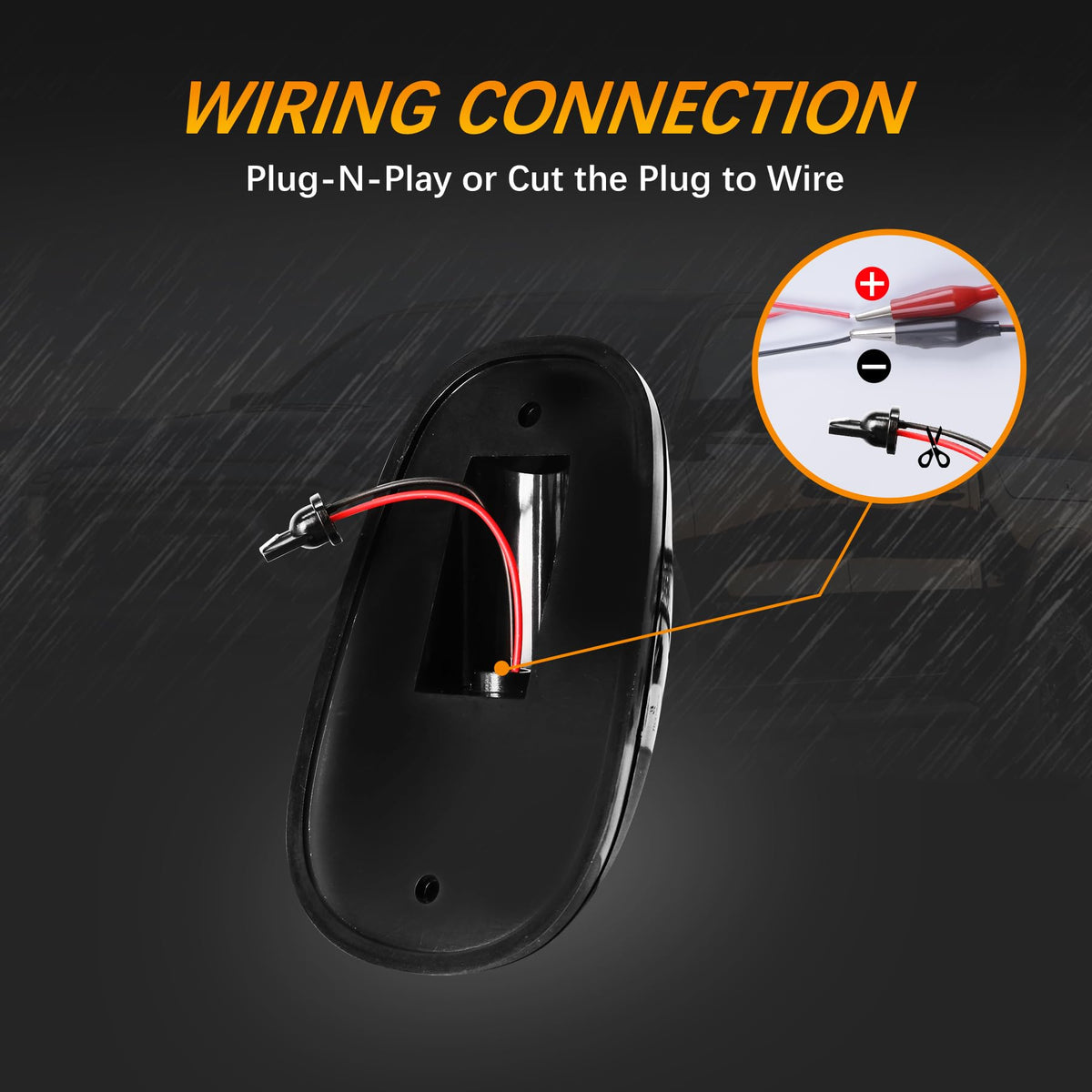 AMEXMART wiring and backside detail showing sealed IP67 construction benefit