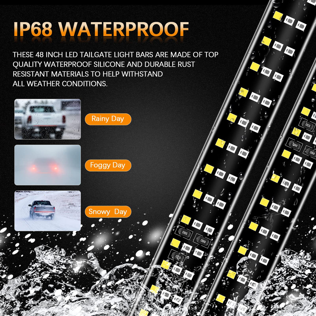 AMEXMART side profile sealed housing illustrating IP68 waterproof protection and durability