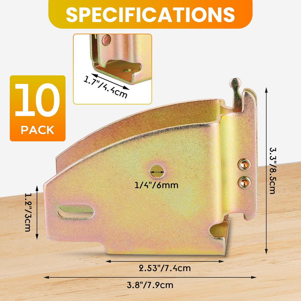 AMGSH close-up of spring-locking mechanism demonstrating quick tool-free installation benefit