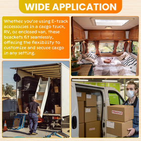 AMGSH lifestyle image of trailer with built shelving using sockets illustrating organized cargo benefit