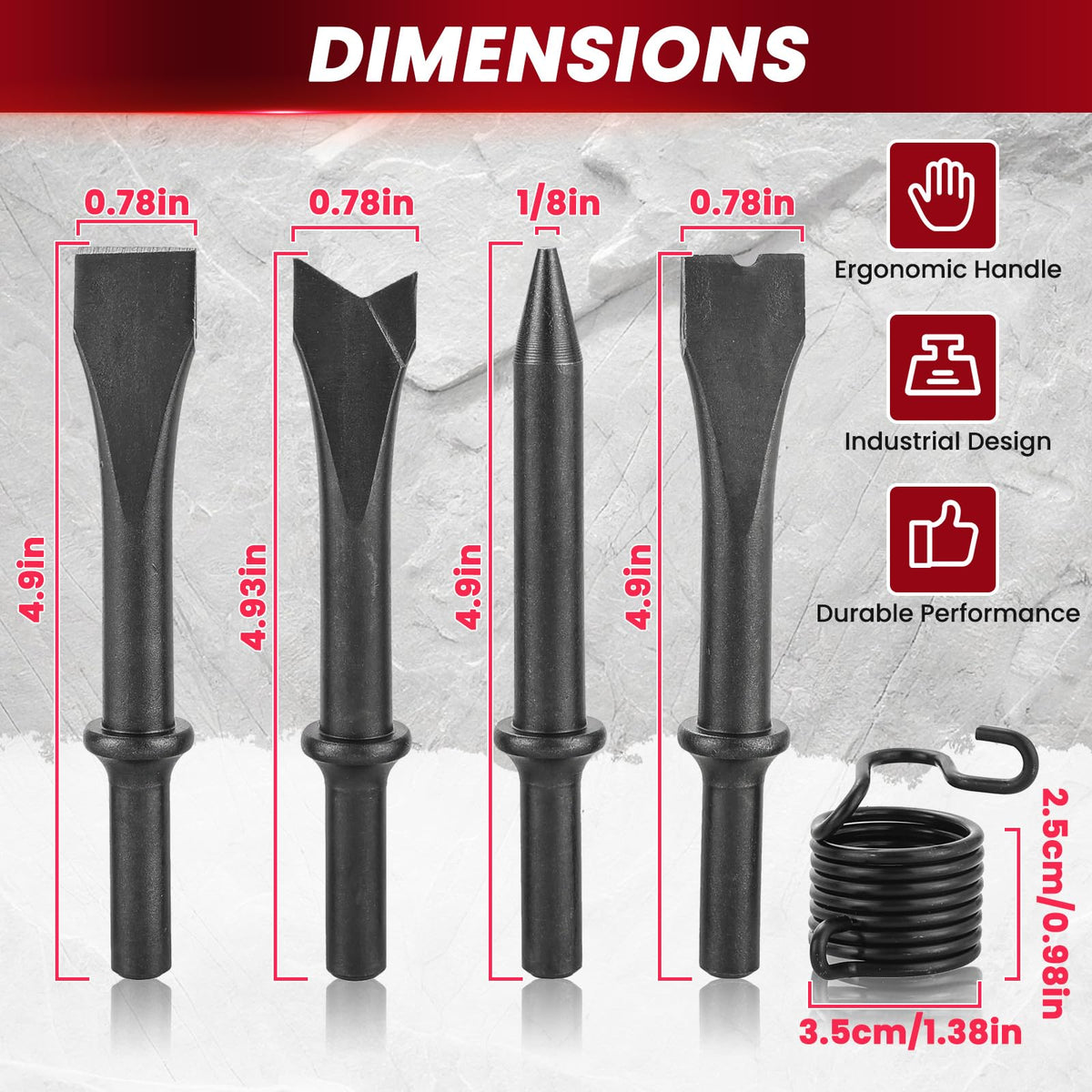 AMGSH side profile highlighting aluminum-alloy body for strength and lighter weight