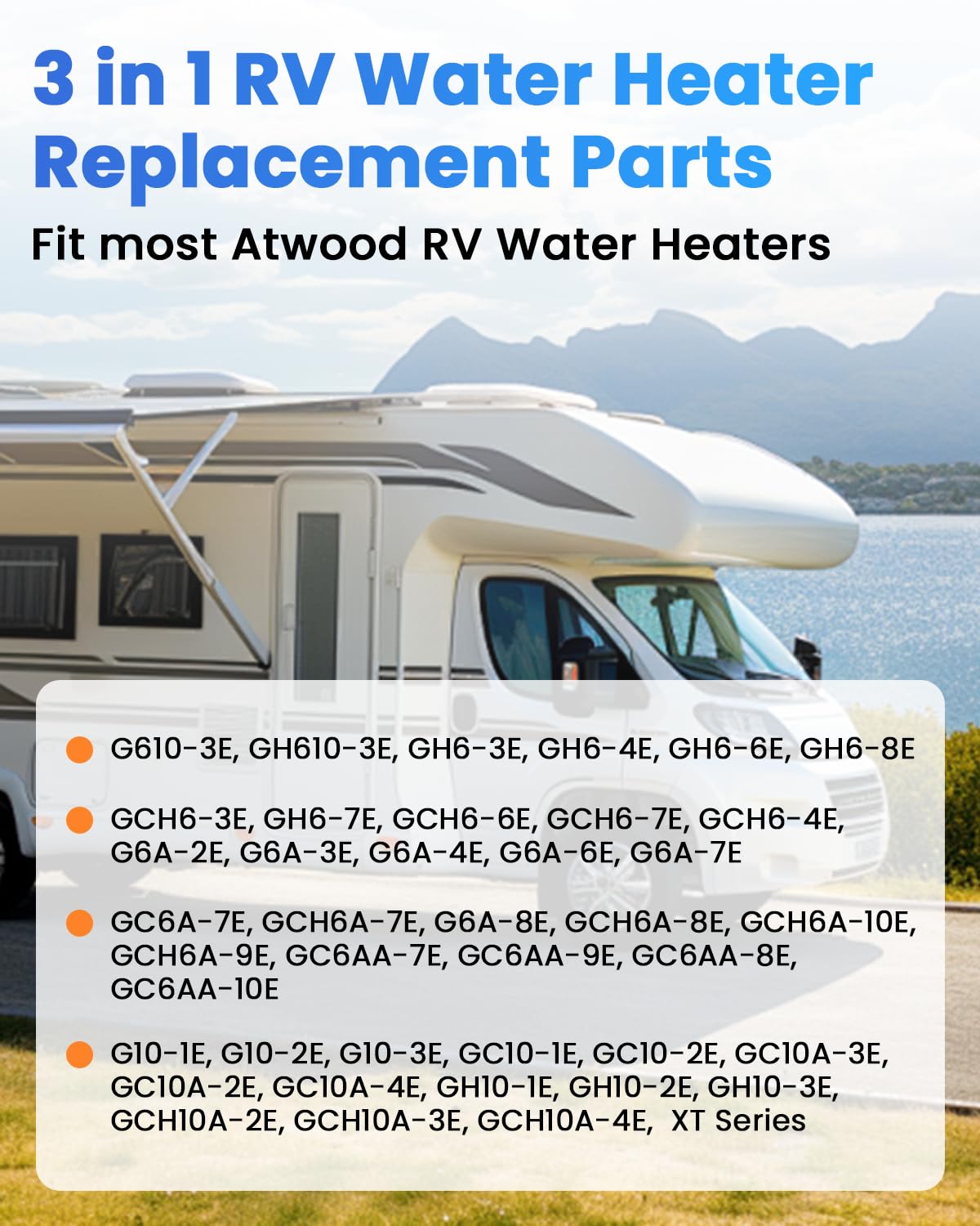 AMI PARTS parts installed in RV water heater demonstrating fit and function benefit