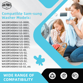 AMI PARTS suspension rods installed in washer demonstrating reduced vibration