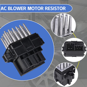 AMICAREP blower resistor connector close-up showing seven-pin plug for correct fitment