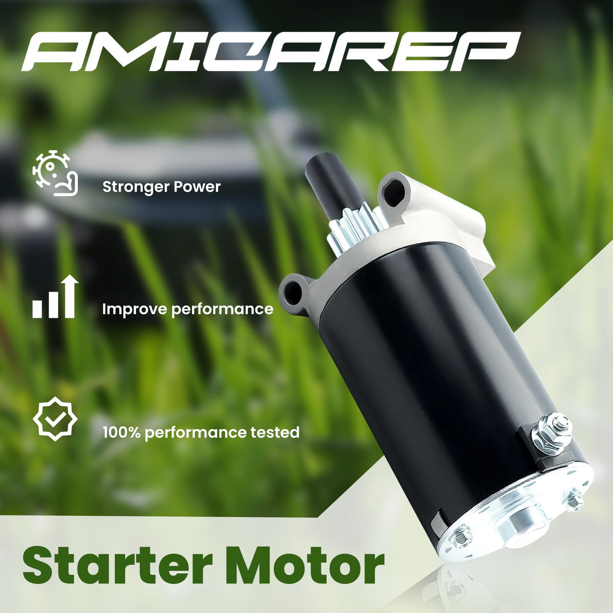 AMICAREP boxed starter packaging with label and part numbers for easy identification