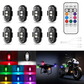 Amiline front packaging showing 8PCS kit and remote for quick setup