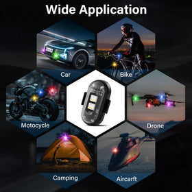 Amiline lights mounted on car bumper improving visibility at night