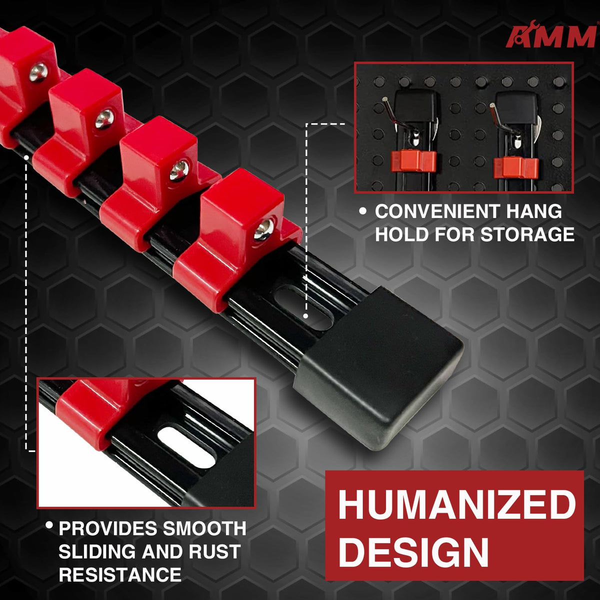 AMM drawer storage layout keeping sockets organized and easy retrieval