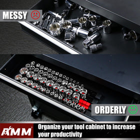 AMM mounted on pegboard saving bench space and improving workflow