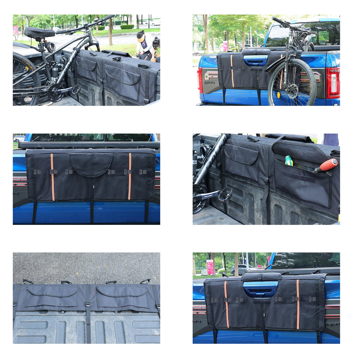 Amooca center flip cover open exposing tailgate latch and camera access