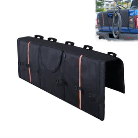 Amooca tailgate pad front view showing full coverage and secure straps