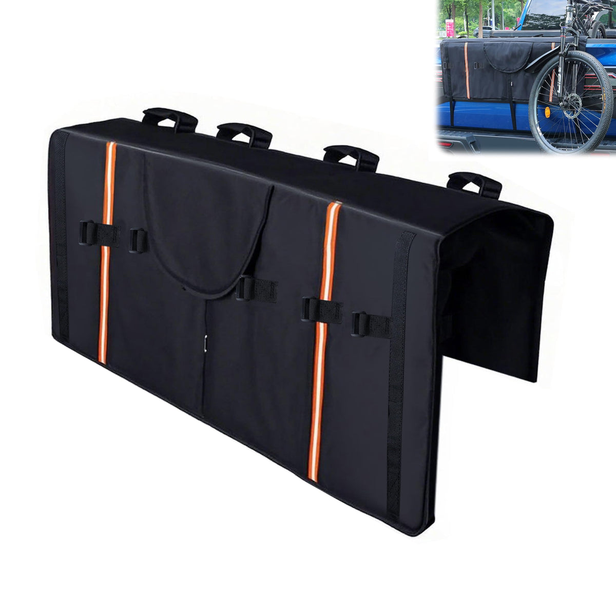 Amooca tailgate pad front view showing full coverage and protection