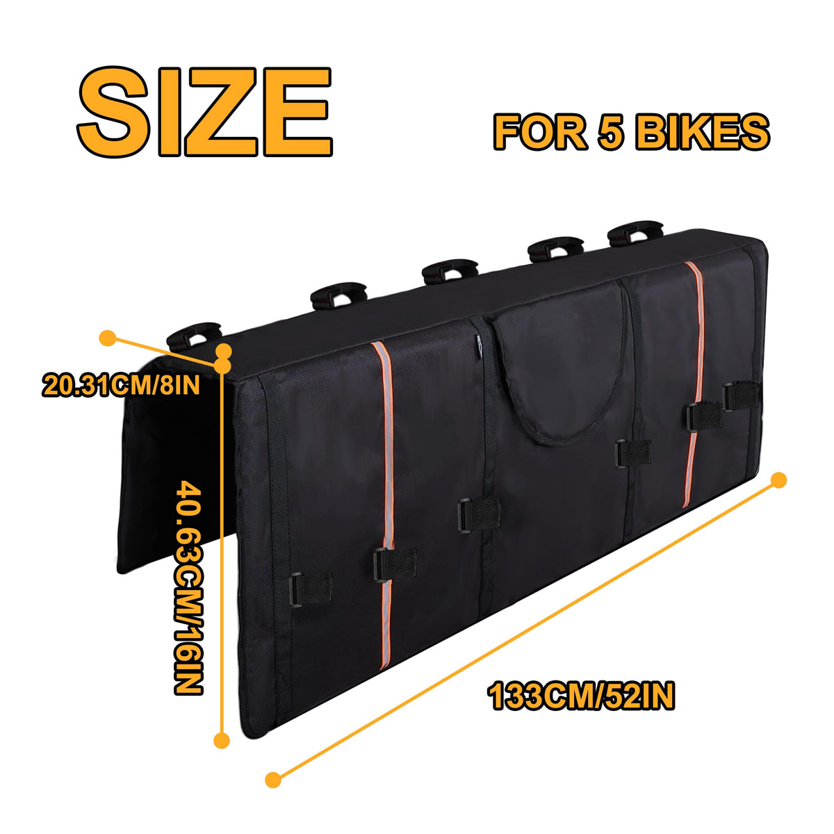 Amooca flip cover open showing easy tailgate latch access and camera clearance
