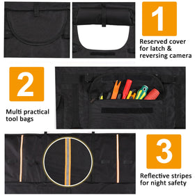 Amooca top fixing straps detail demonstrating secure bike stability