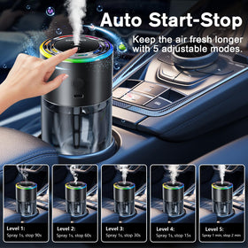 Amor Lyris installed in car cup holder showing stable placement and hands-free operation benefit