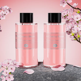 Amor Lyris front packaging showing pink cherry blossom scent and product benefit