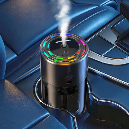 Amor Lyris front view of diffuser showing sleek design and cup holder fit for elegant cabin refreshment