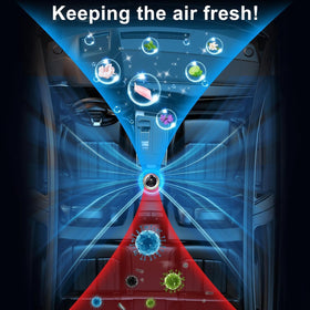 Amor Lyris lifestyle image in car interior highlighting comfortable, non-overpowering scent