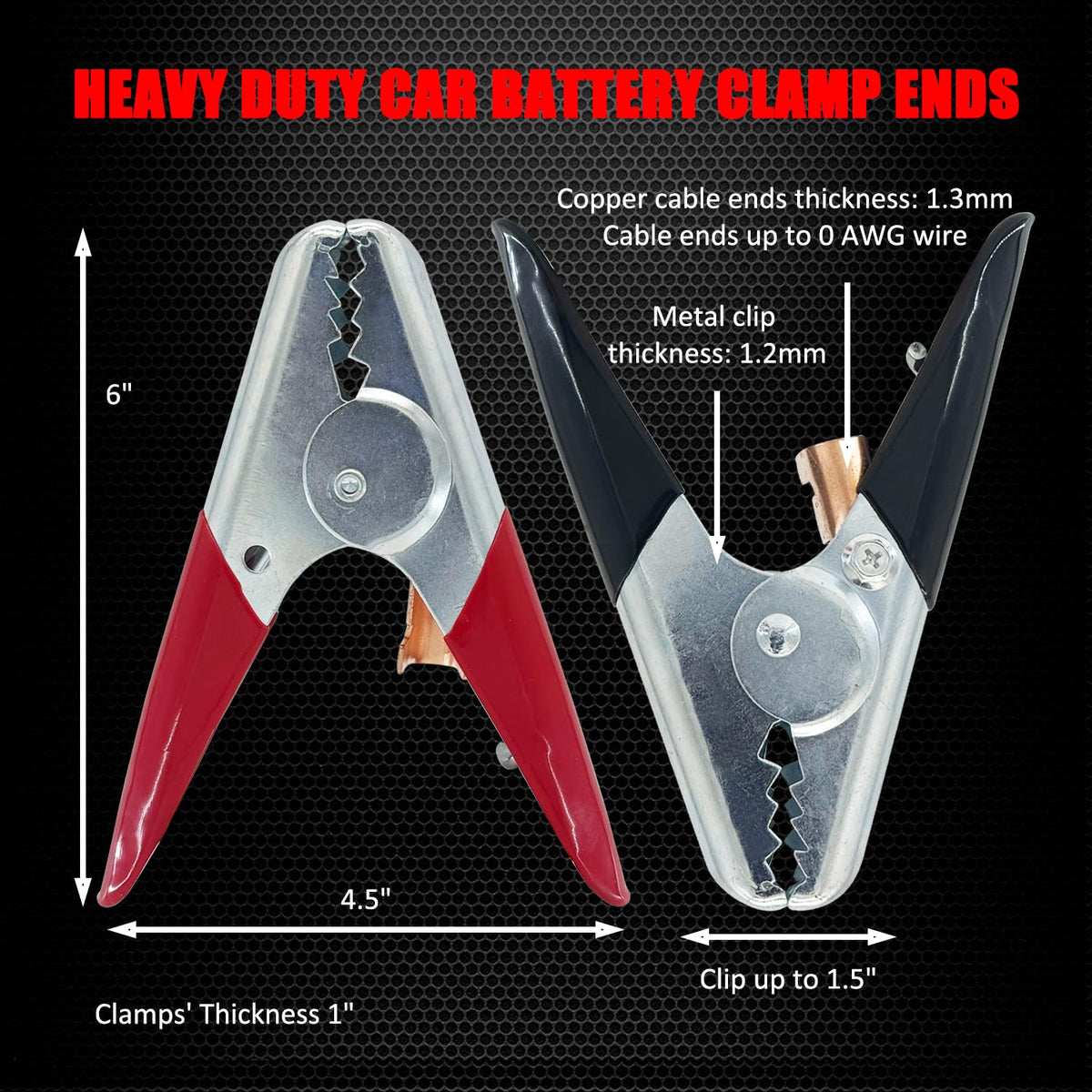 Ampper closeup of jaw teeth illustrating strong grip and secure battery contact