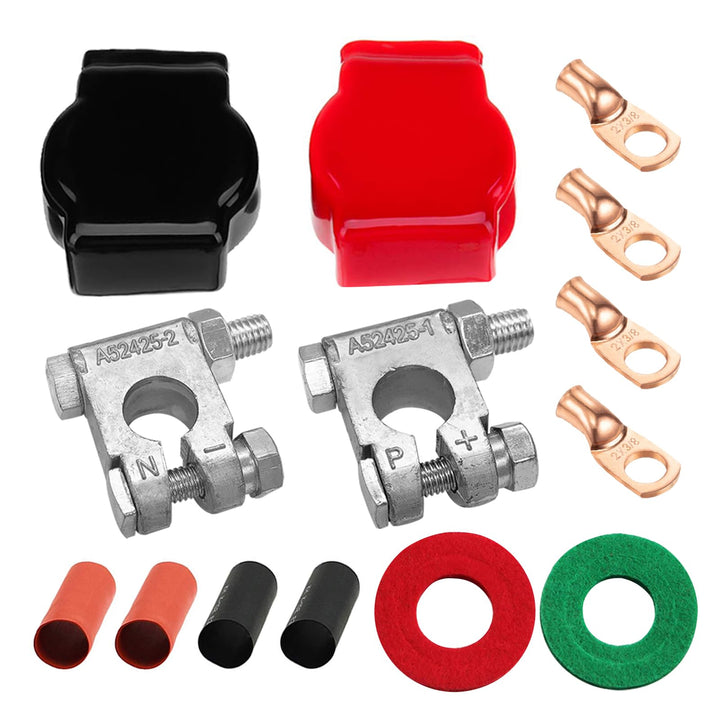 Ampper front packaging showing complete top-post kit for reliable battery upgrades
