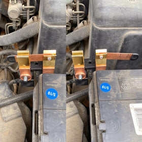 Ampper scale comparison next to a ruler showing compact footprint and fit