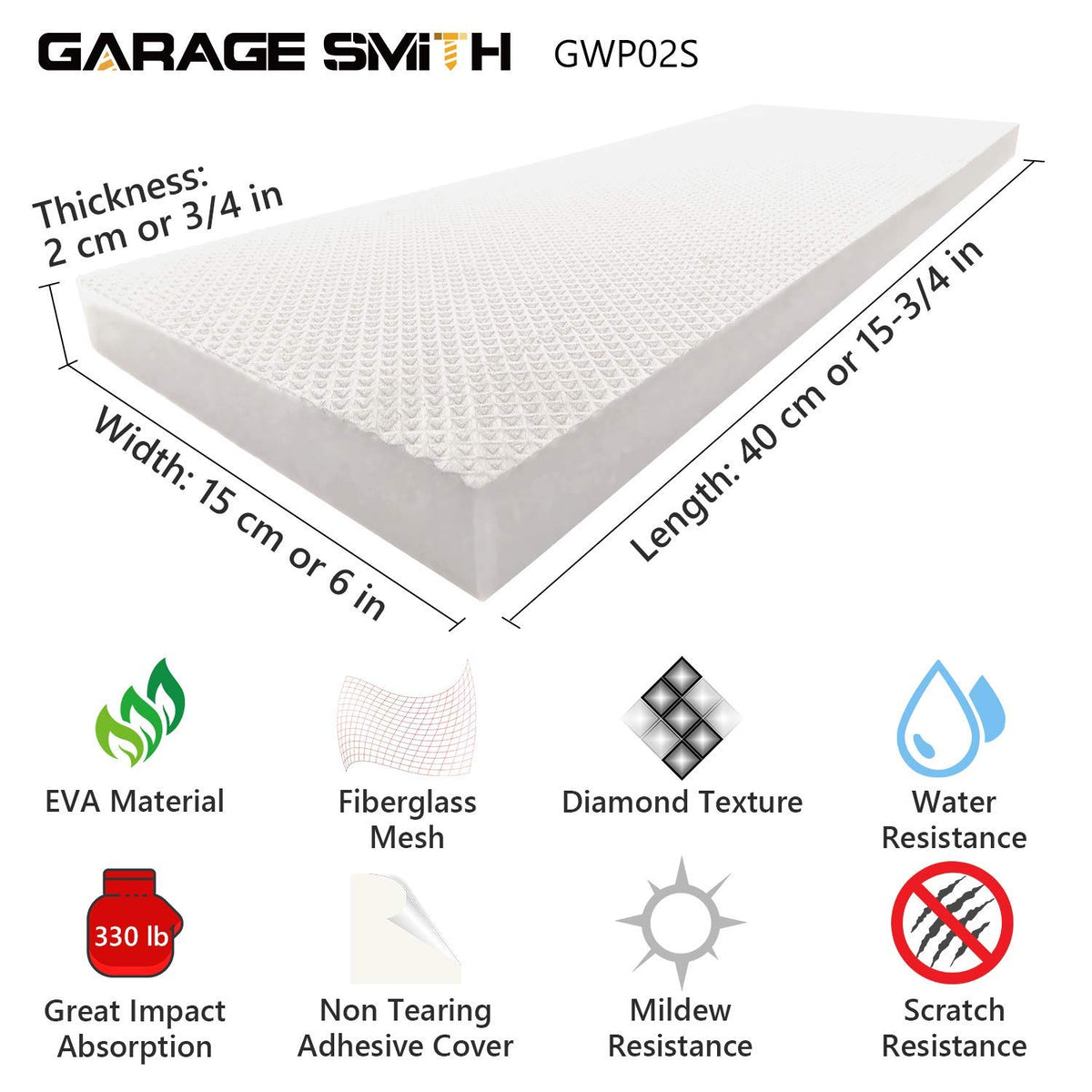 AMPULLA adhesive back with fiberglass mesh showing strong hold