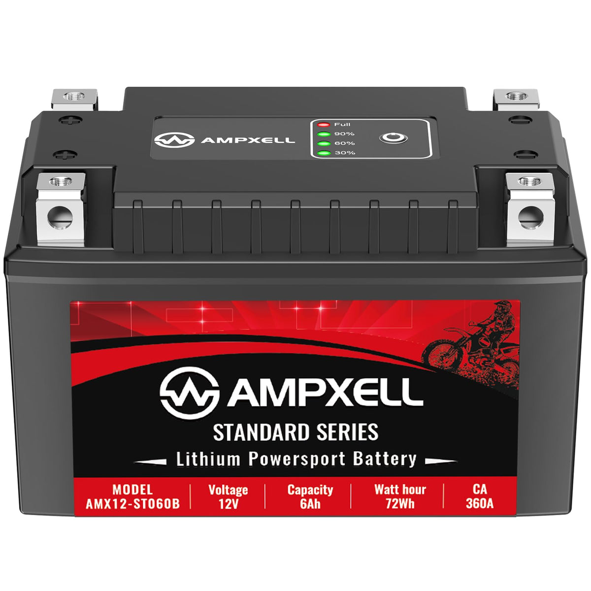 AMPXELL front angle view showing compact form and mounting ease