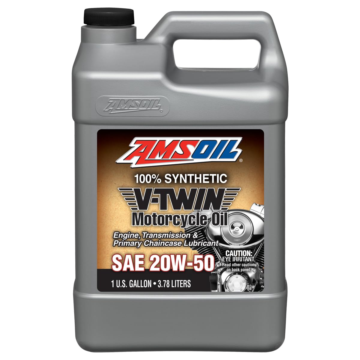 Amsoil 20W-50 bottle front view showing label and benefits for long-lasting protection