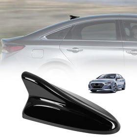 AMSPRAC front view glossy black shark fin antenna cover, enhances roof styling
