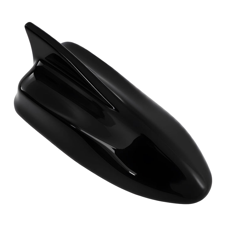 AMSPRAC front view of shark fin cover showing glossy black finish and seamless look