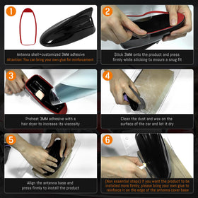 AMSPRAC packaging and contents displayed with adhesive tape and instructions