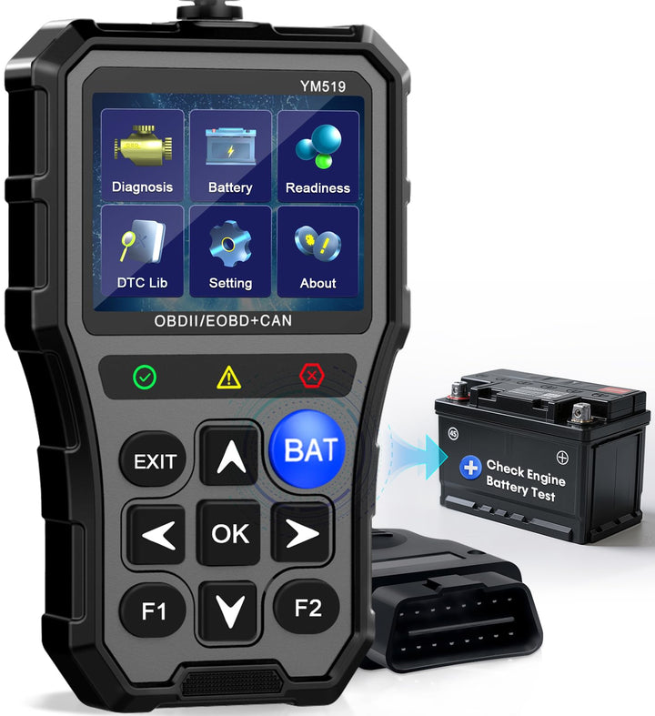AMTIFO front view of scanner showing readable screen and controls for fast diagnostics