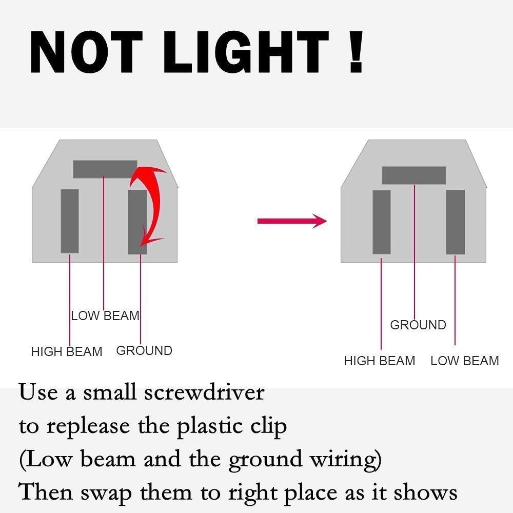 AMUNIESUN headlights at night showing high and low beam contrast for safer driving