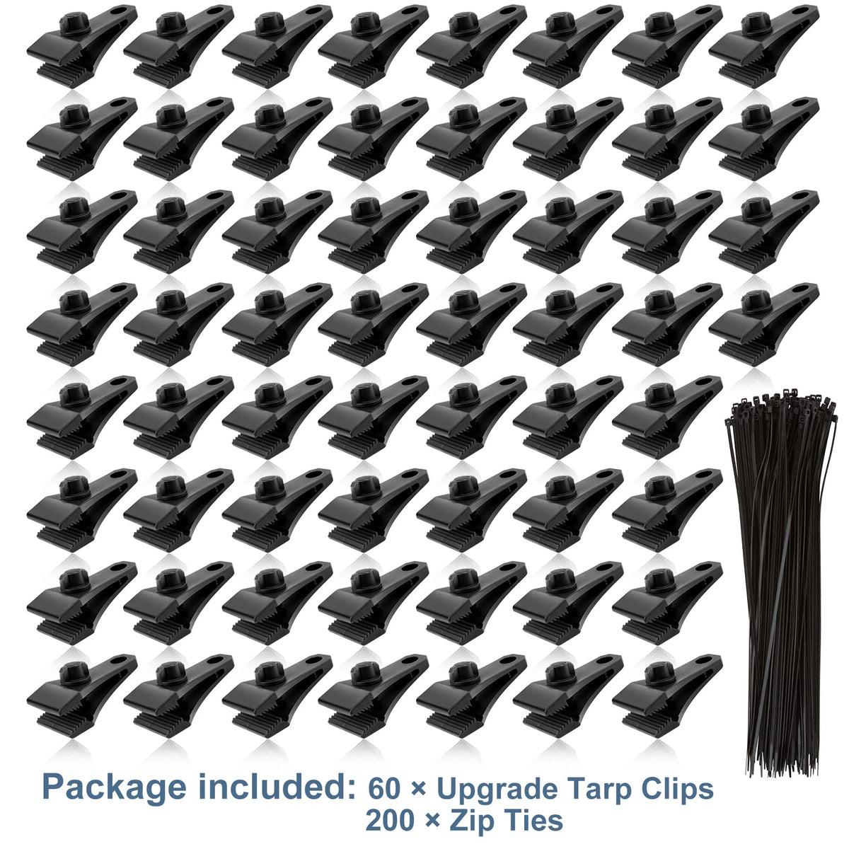 AMURS bundle of 200 plastic cable ties for versatile fastening and repairs