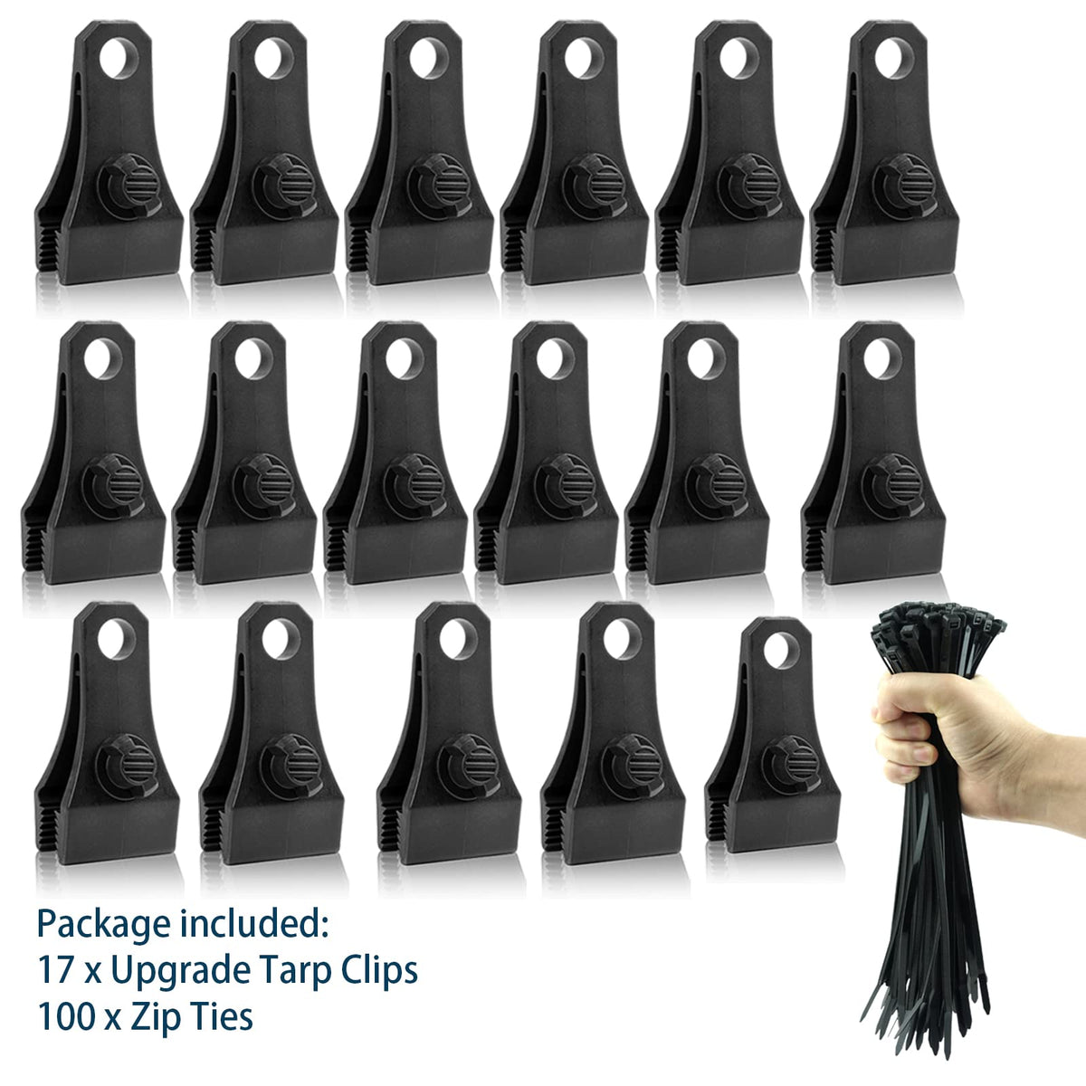 AMURS clip held in hand to show scale and quick installation benefit