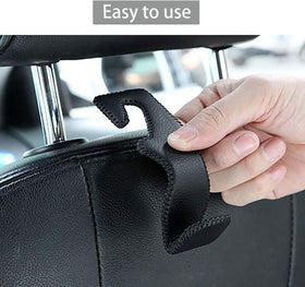 AMVOYOA hooks in a car interior lifestyle shot illustrating tidy cabin and easy access